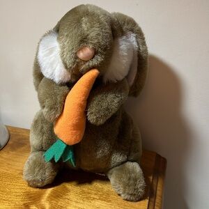 Vintage Lemonwood Bunny with Carrot